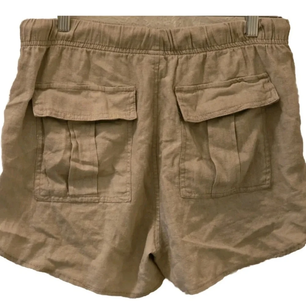 Blank NYC Linen Cargo Shorts Beige Size 28 Lightweight Summer Beach Casual NWT - Picture 10 of 16